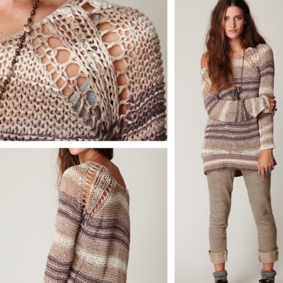 Free People Sweaters - Free People Desert Moon Pullover Sand Combo